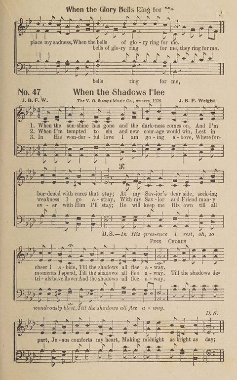 Silver Strains: our 1926 book for Sunday-schools, singing schools, revivals, conventions, and general use in all religious gatherings page 49
