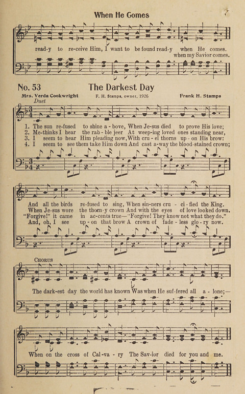 Silver Strains: our 1926 book for Sunday-schools, singing schools, revivals, conventions, and general use in all religious gatherings page 55