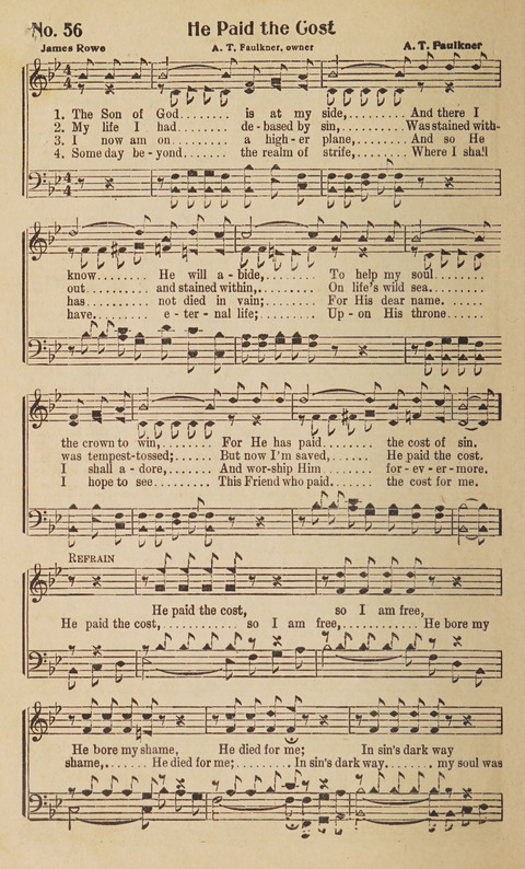 Silver Strains: our 1926 book for Sunday-schools, singing schools, revivals, conventions, and general use in all religious gatherings page 58