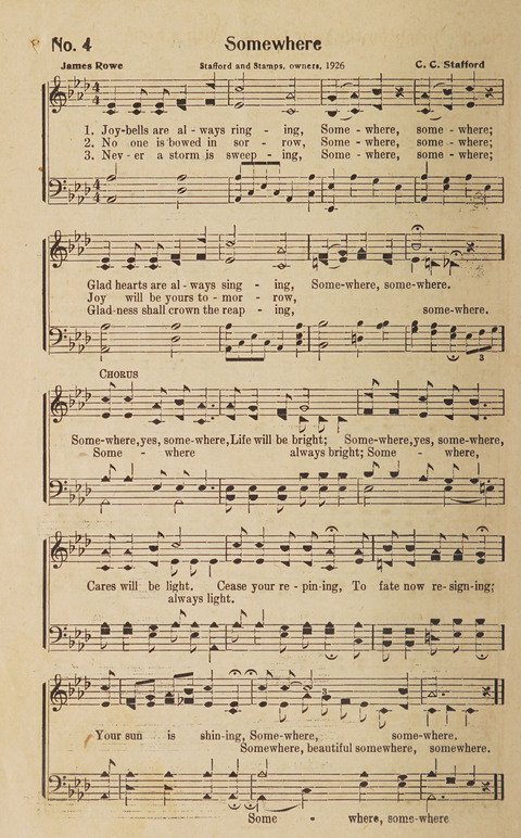 Silver Strains: our 1926 book for Sunday-schools, singing schools, revivals, conventions, and general use in all religious gatherings page 6