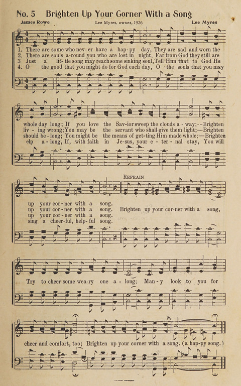 Silver Strains: our 1926 book for Sunday-schools, singing schools, revivals, conventions, and general use in all religious gatherings page 7