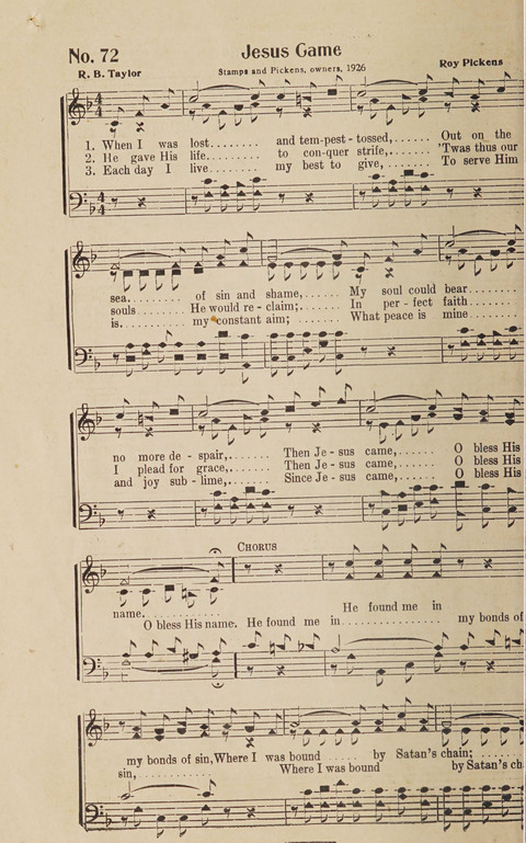 Silver Strains: our 1926 book for Sunday-schools, singing schools, revivals, conventions, and general use in all religious gatherings page 74