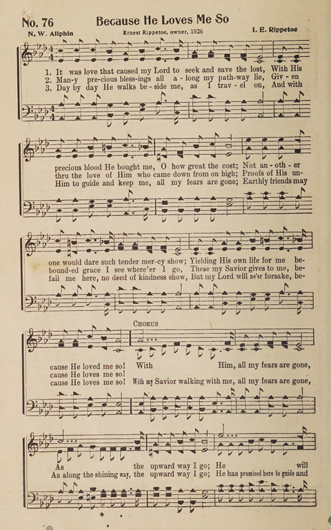Silver Strains: our 1926 book for Sunday-schools, singing schools, revivals, conventions, and general use in all religious gatherings page 78