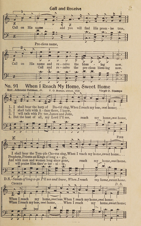 Silver Strains: our 1926 book for Sunday-schools, singing schools, revivals, conventions, and general use in all religious gatherings page 93