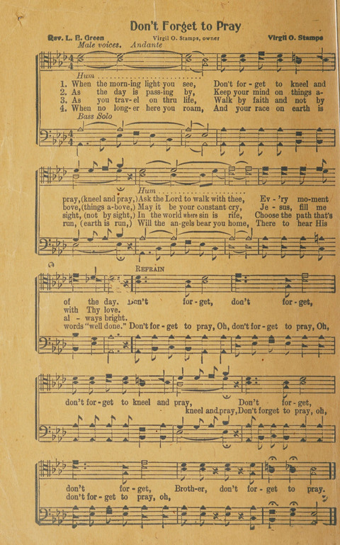 Silver Strains: our 1926 book for Sunday-schools, singing schools, revivals, conventions, and general use in all religious gatherings page i