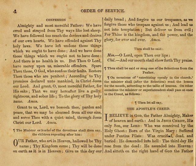 The Sunday School Service and Tune Book page vi