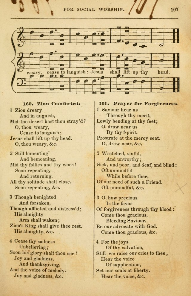 Spiritual Songs for Social Worship: adapted to the use of families and private circles in seasons of rivival, to missionary meetings, to the monthly concert, and to other occasions of special interest page 107