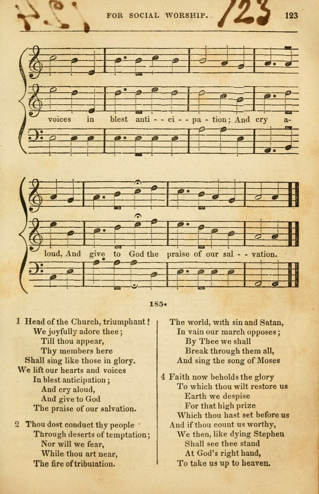 Spiritual Songs for Social Worship: adapted to the use of families and private circles in seasons of rivival, to missionary meetings, to the monthly concert, and to other occasions of special interest page 123