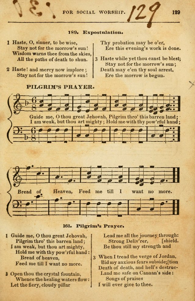 Spiritual Songs for Social Worship: adapted to the use of families and private circles in seasons of rivival, to missionary meetings, to the monthly concert, and to other occasions of special interest page 129