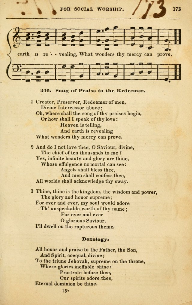 Spiritual Songs for Social Worship: adapted to the use of families and private circles in seasons of rivival, to missionary meetings, to the monthly concert, and to other occasions of special interest page 173
