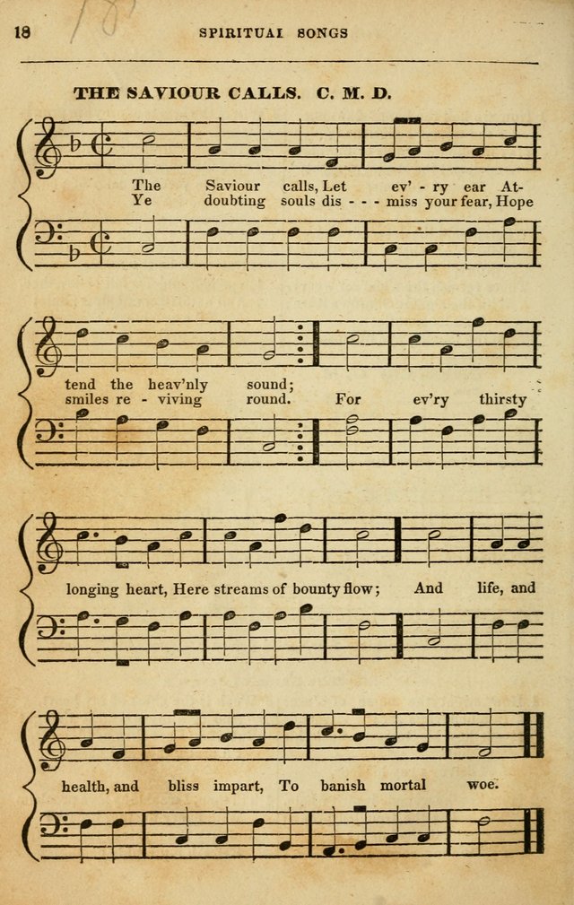 Spiritual Songs for Social Worship: adapted to the use of families and private circles in seasons of rivival, to missionary meetings, to the monthly concert, and to other occasions of special interest page 18