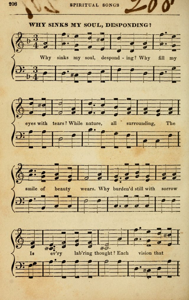 Spiritual Songs for Social Worship: adapted to the use of families and private circles in seasons of rivival, to missionary meetings, to the monthly concert, and to other occasions of special interest page 208