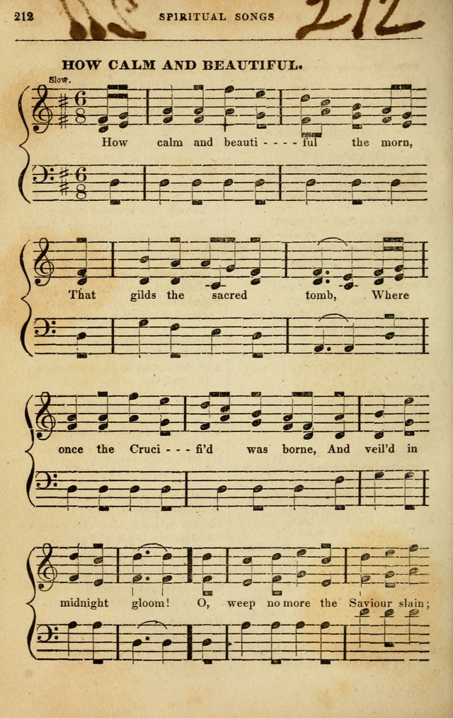 Spiritual Songs for Social Worship: adapted to the use of families and private circles in seasons of rivival, to missionary meetings, to the monthly concert, and to other occasions of special interest page 212