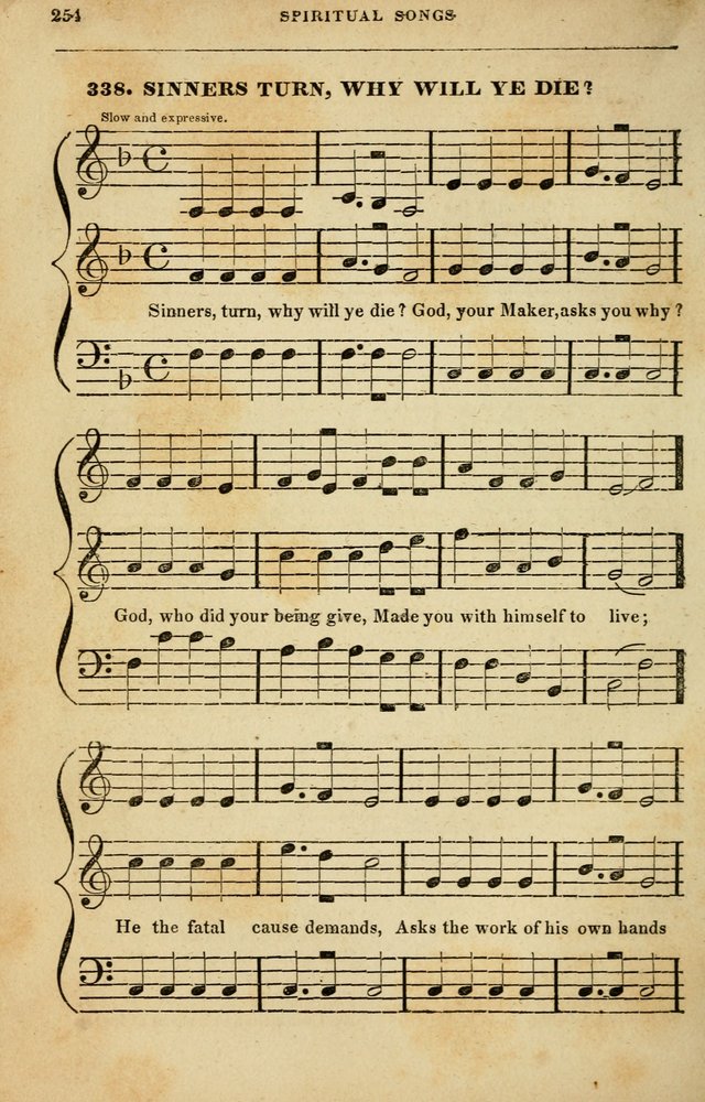 Spiritual Songs for Social Worship: adapted to the use of families and private circles in seasons of rivival, to missionary meetings, to the monthly concert, and to other occasions of special interest page 254