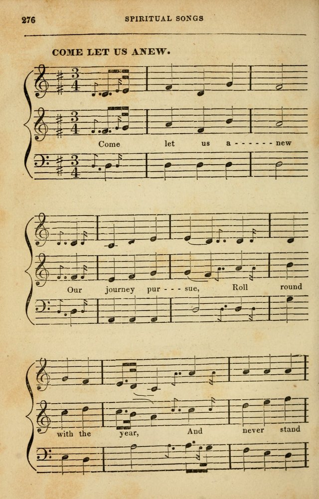 Spiritual Songs for Social Worship: adapted to the use of families and private circles in seasons of rivival, to missionary meetings, to the monthly concert, and to other occasions of special interest page 276