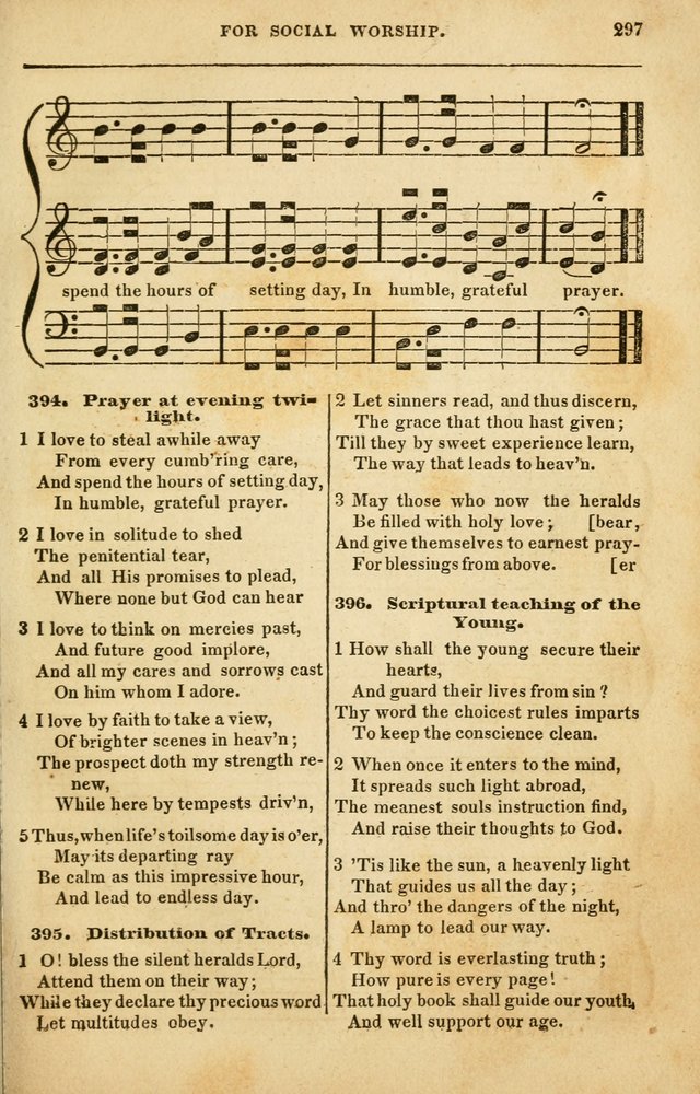 Spiritual Songs for Social Worship: adapted to the use of families and private circles in seasons of rivival, to missionary meetings, to the monthly concert, and to other occasions of special interest page 297