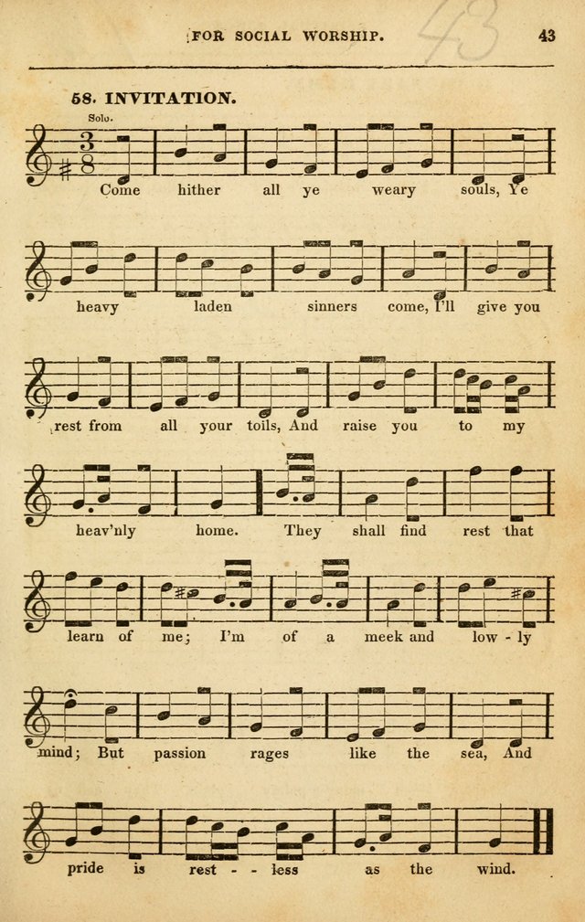 Spiritual Songs for Social Worship: adapted to the use of families and private circles in seasons of rivival, to missionary meetings, to the monthly concert, and to other occasions of special interest page 43