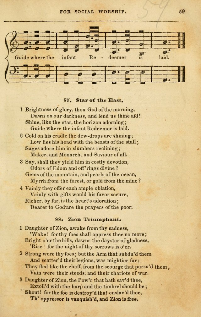 Spiritual Songs for Social Worship: adapted to the use of families and private circles in seasons of rivival, to missionary meetings, to the monthly concert, and to other occasions of special interest page 59