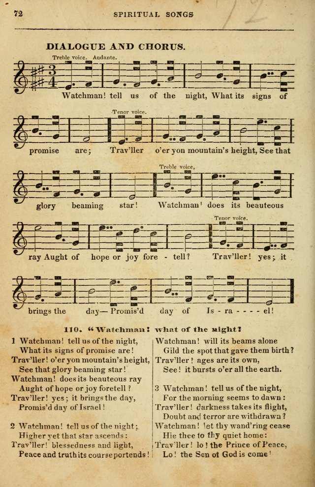 Spiritual Songs for Social Worship: adapted to the use of families and private circles in seasons of rivival, to missionary meetings, to the monthly concert, and to other occasions of special interest page 72