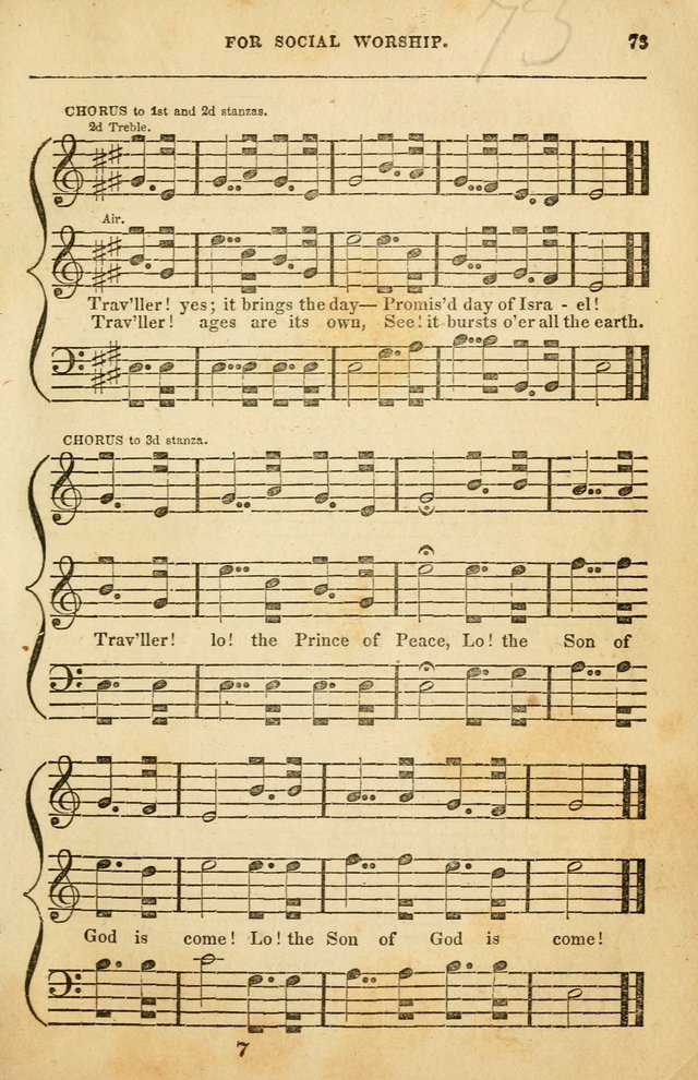 Spiritual Songs for Social Worship: adapted to the use of families and private circles in seasons of rivival, to missionary meetings, to the monthly concert, and to other occasions of special interest page 73