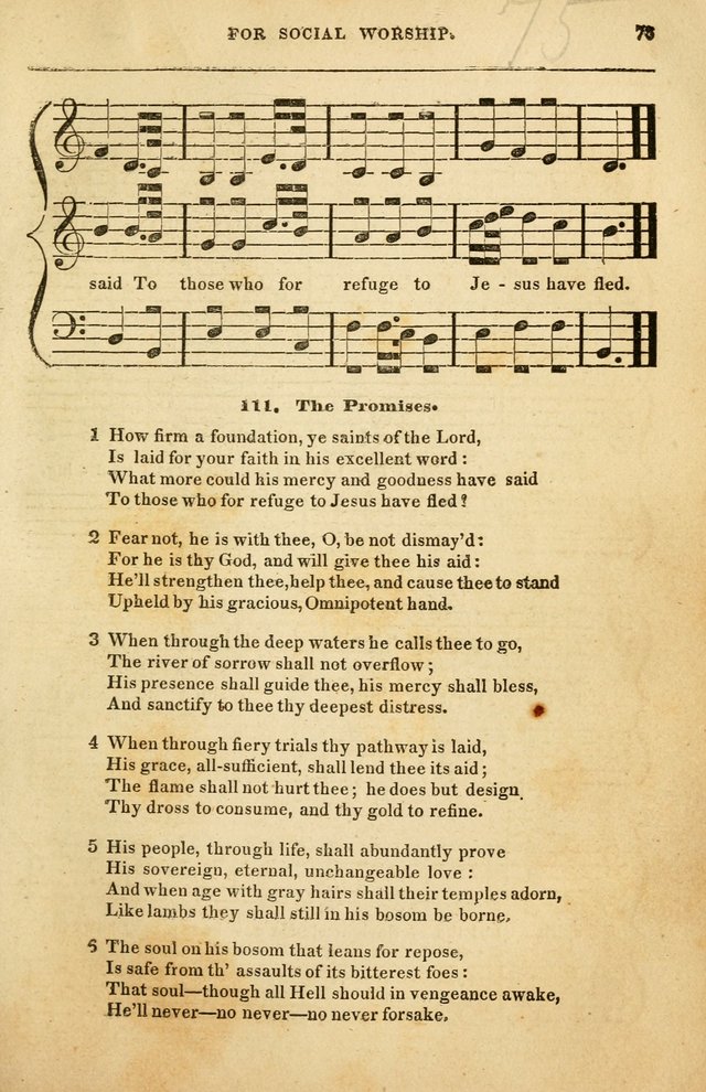 Spiritual Songs for Social Worship: adapted to the use of families and private circles in seasons of rivival, to missionary meetings, to the monthly concert, and to other occasions of special interest page 75