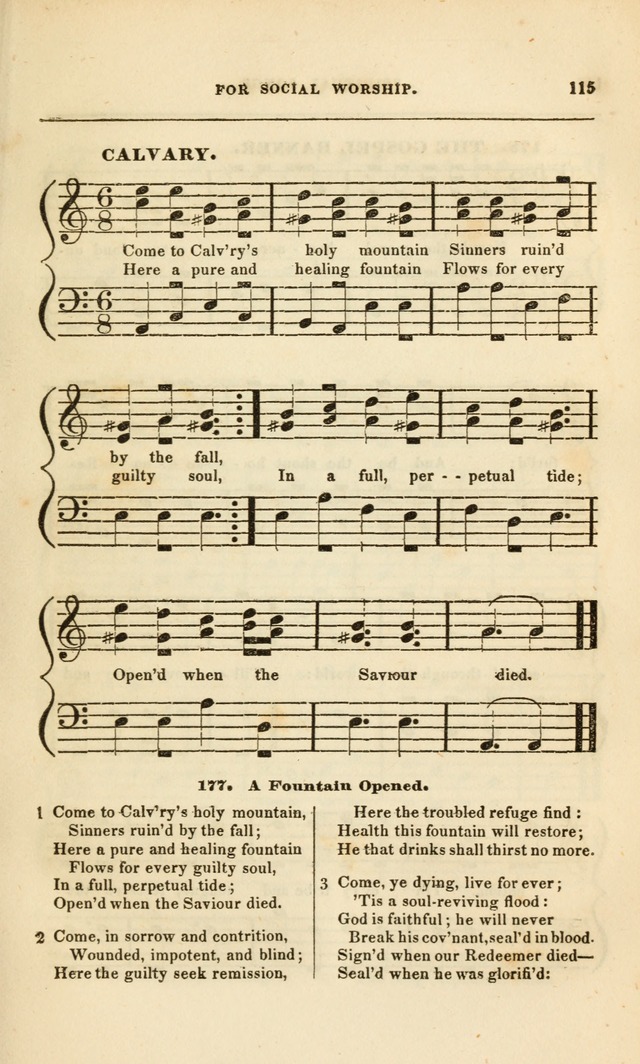 Spiritual Songs for Social Worship: adapted to the use of families and private circles, to missinary meetings, to monthly concert, and to other occasions of special interest.(Rev. and Enl. Ed.) page 115