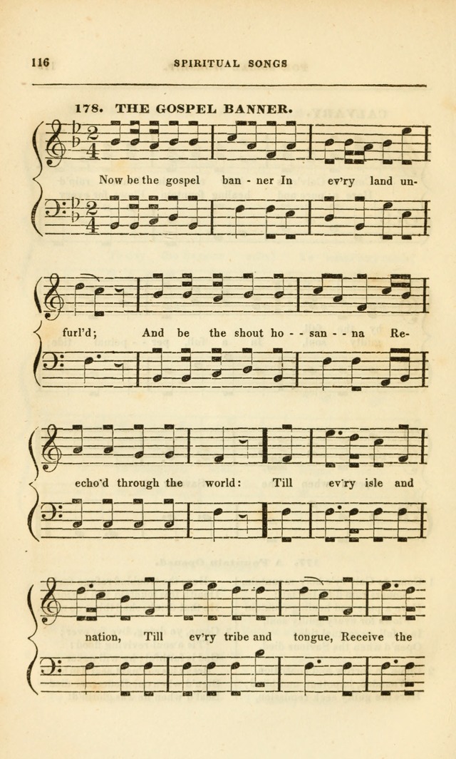 Spiritual Songs for Social Worship: adapted to the use of families and private circles, to missinary meetings, to monthly concert, and to other occasions of special interest.(Rev. and Enl. Ed.) page 116