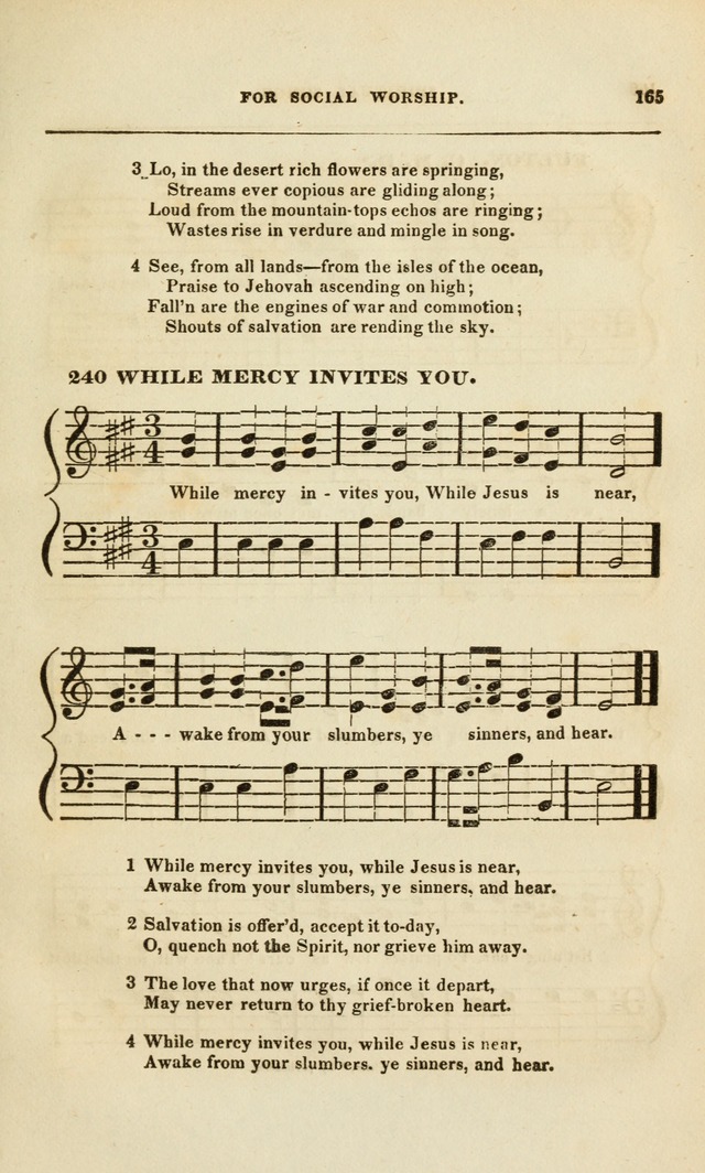 Spiritual Songs for Social Worship: adapted to the use of families and private circles, to missinary meetings, to monthly concert, and to other occasions of special interest.(Rev. and Enl. Ed.) page 165