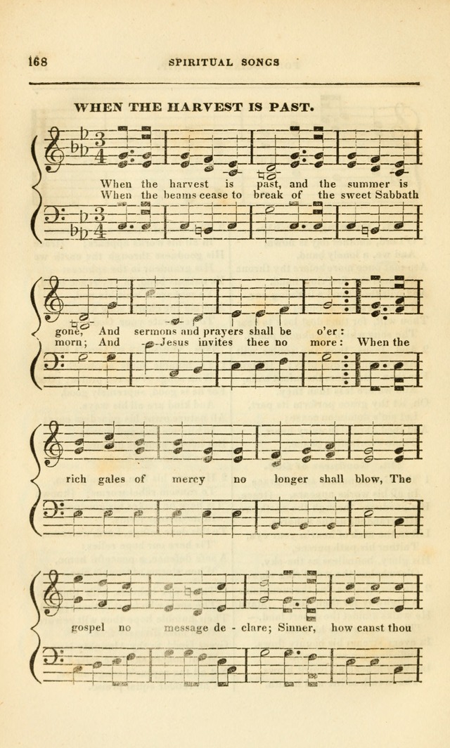 Spiritual Songs for Social Worship: adapted to the use of families and private circles, to missinary meetings, to monthly concert, and to other occasions of special interest.(Rev. and Enl. Ed.) page 168