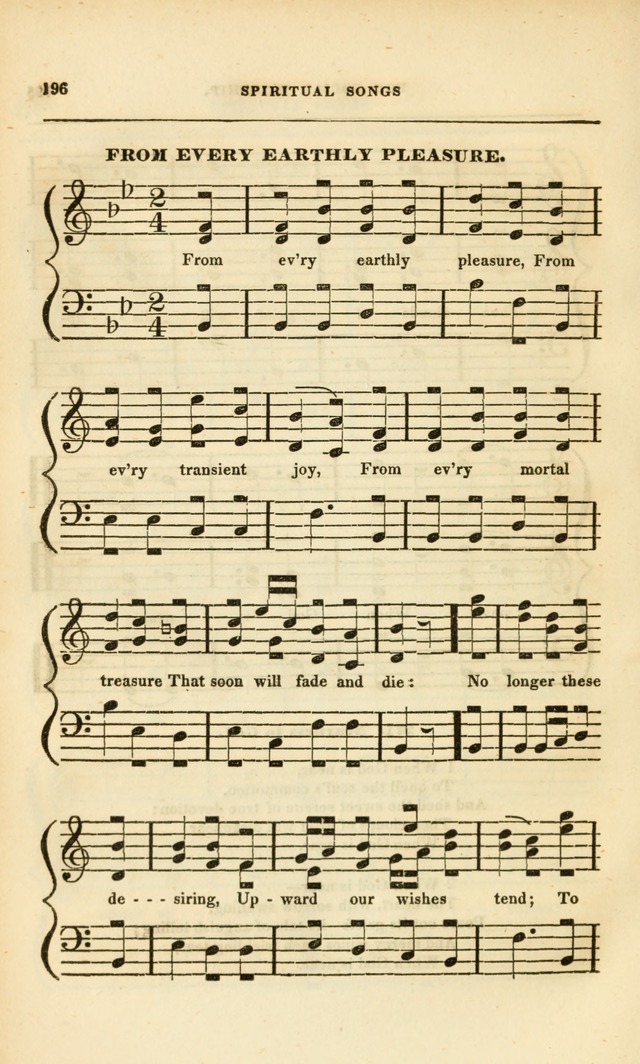 Spiritual Songs for Social Worship: adapted to the use of families and private circles, to missinary meetings, to monthly concert, and to other occasions of special interest.(Rev. and Enl. Ed.) page 196