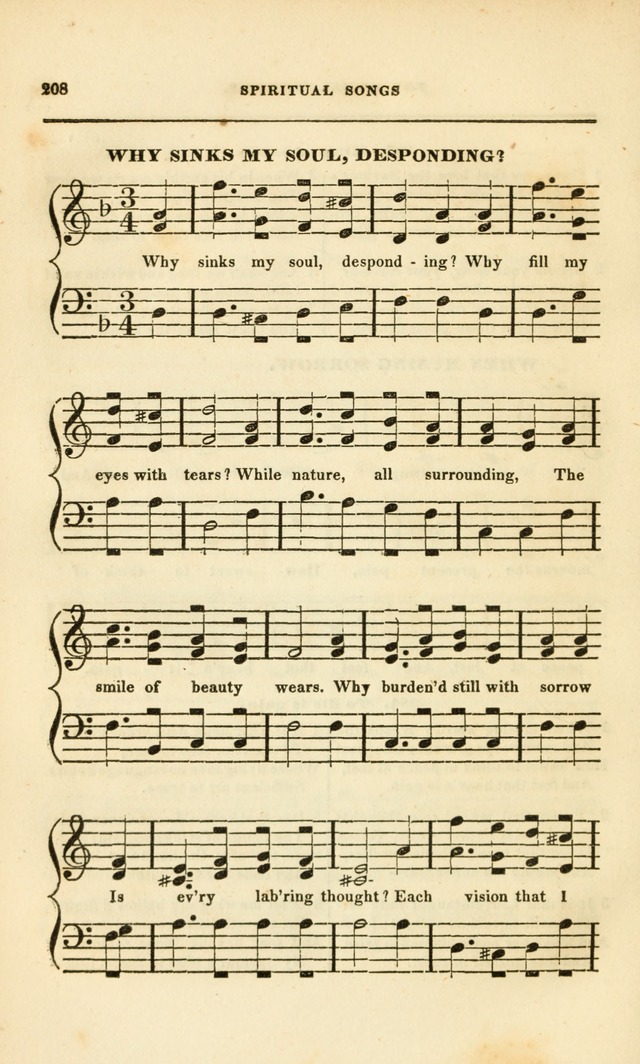 Spiritual Songs for Social Worship: adapted to the use of families and private circles, to missinary meetings, to monthly concert, and to other occasions of special interest.(Rev. and Enl. Ed.) page 208
