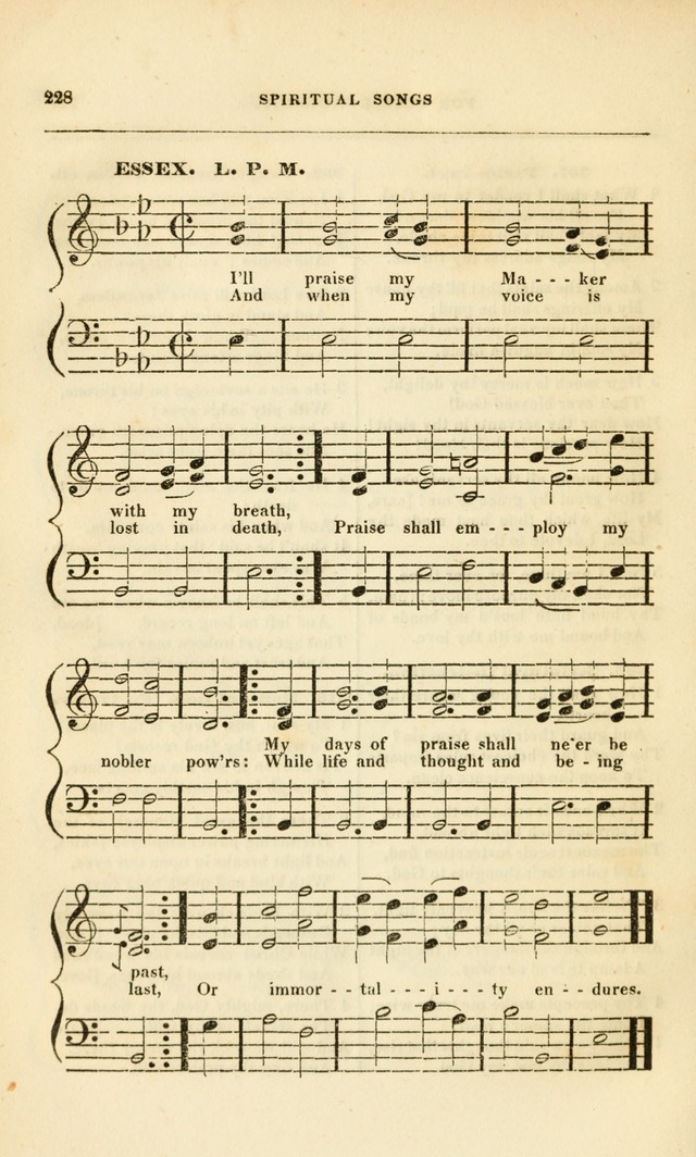 Spiritual Songs for Social Worship: adapted to the use of families and private circles, to missinary meetings, to monthly concert, and to other occasions of special interest.(Rev. and Enl. Ed.) page 228