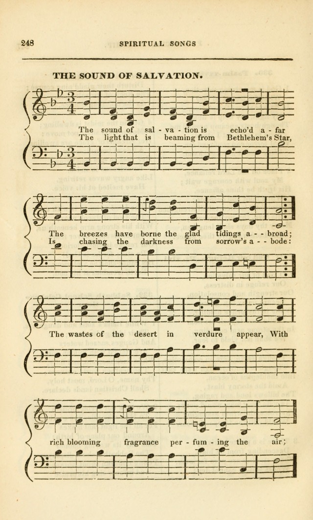 Spiritual Songs for Social Worship: adapted to the use of families and private circles, to missinary meetings, to monthly concert, and to other occasions of special interest.(Rev. and Enl. Ed.) page 248