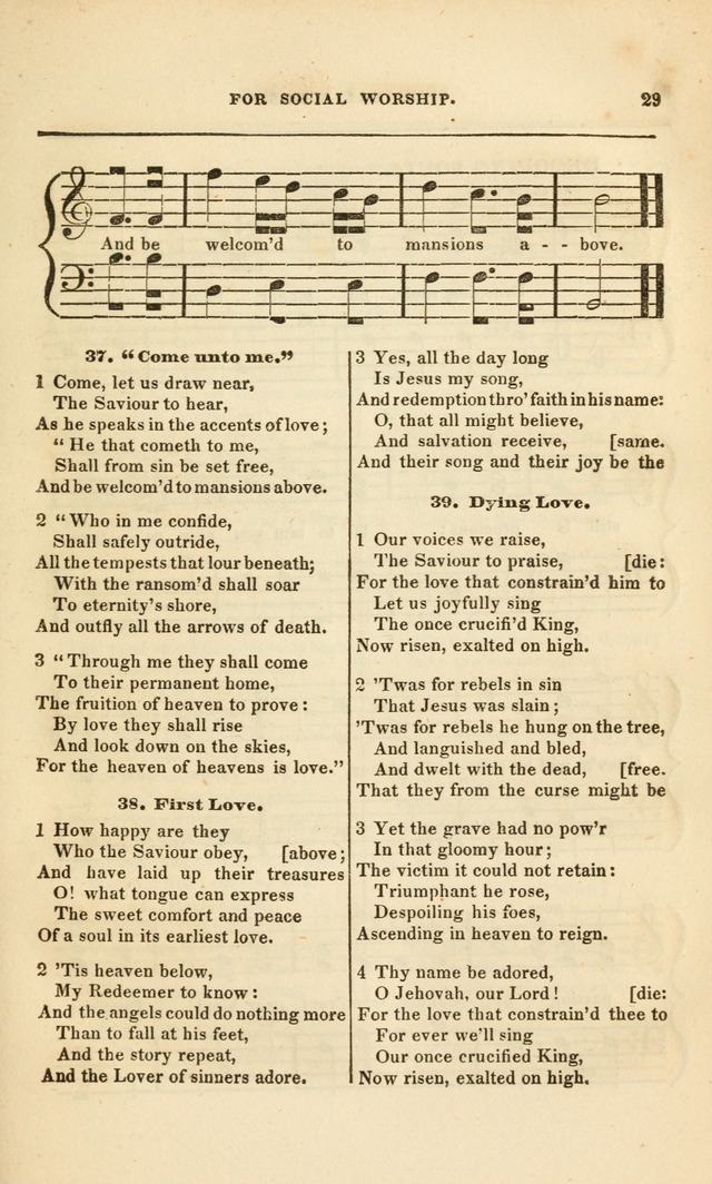 Spiritual Songs for Social Worship: adapted to the use of families and private circles, to missinary meetings, to monthly concert, and to other occasions of special interest.(Rev. and Enl. Ed.) page 29