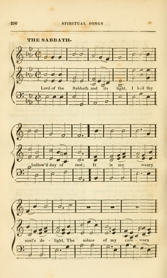Spiritual Songs for Social Worship: adapted to the use of families and private circles, to missinary meetings, to monthly concert, and to other occasions of special interest.(Rev. and Enl. Ed.) page 290
