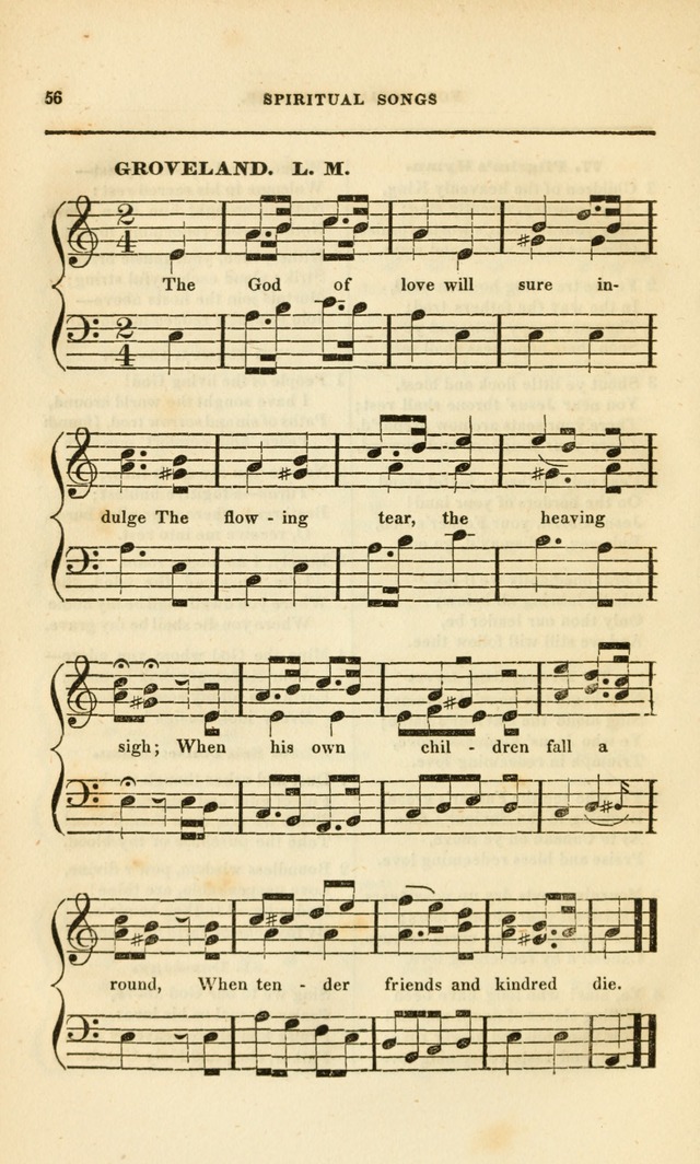 Spiritual Songs for Social Worship: adapted to the use of families and private circles, to missinary meetings, to monthly concert, and to other occasions of special interest.(Rev. and Enl. Ed.) page 56