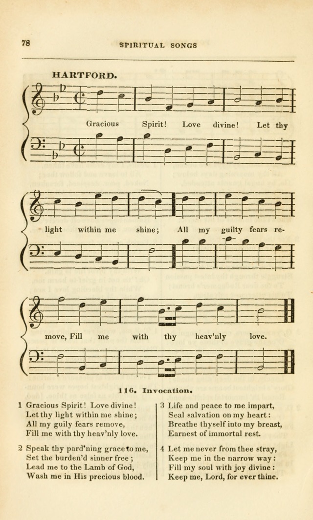 Spiritual Songs for Social Worship: adapted to the use of families and private circles, to missinary meetings, to monthly concert, and to other occasions of special interest.(Rev. and Enl. Ed.) page 78