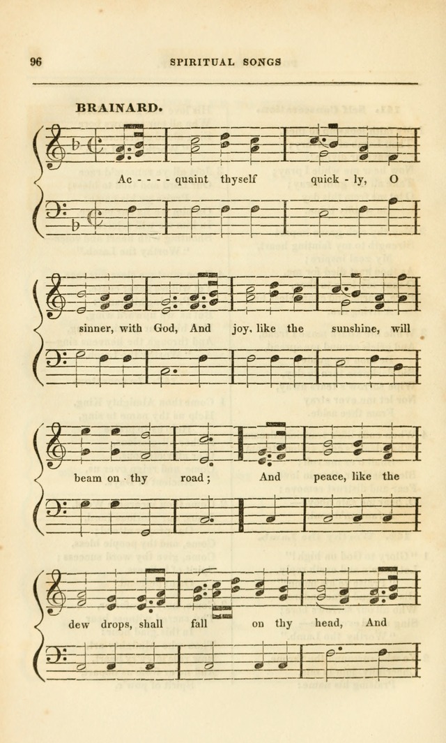 Spiritual Songs for Social Worship: adapted to the use of families and private circles, to missinary meetings, to monthly concert, and to other occasions of special interest.(Rev. and Enl. Ed.) page 96