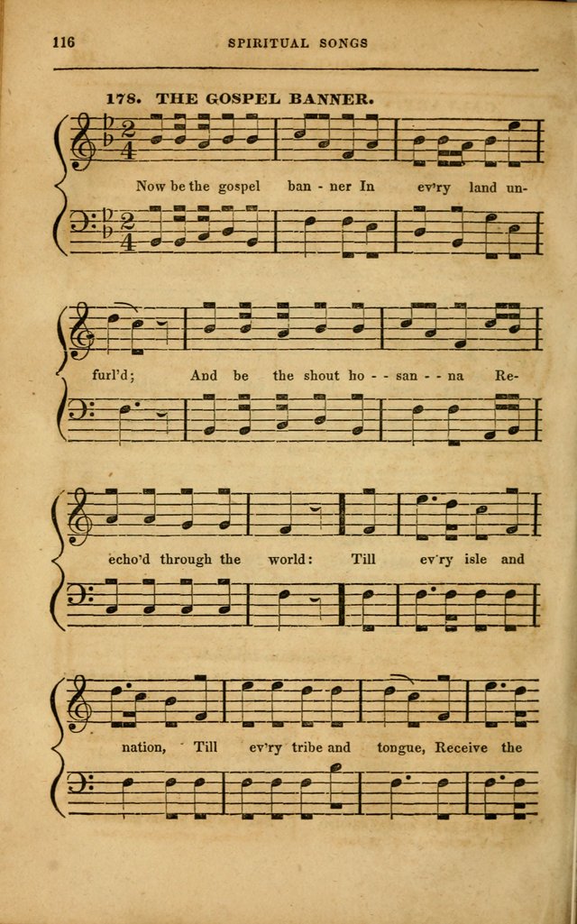 Spiritual Songs for Social Worship: adapted to the use of families and private circles in seasons of revival, to missionary meetings, to the monthly concert, and to other occasions... (3rd ed.) page 116