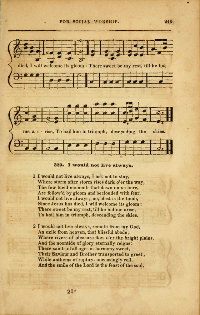 Spiritual Songs for Social Worship: adapted to the use of families and private circles in seasons of revival, to missionary meetings, to the monthly concert, and to other occasions... (3rd ed.) page 245