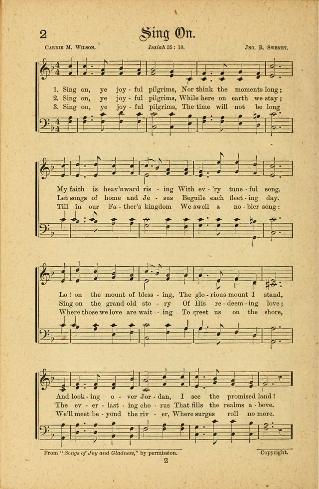 Songs of Salvation: as Used by Crossley and Hunter in Evangelistic Meetings: and adapted for the church, grove, school, choir and home page 2