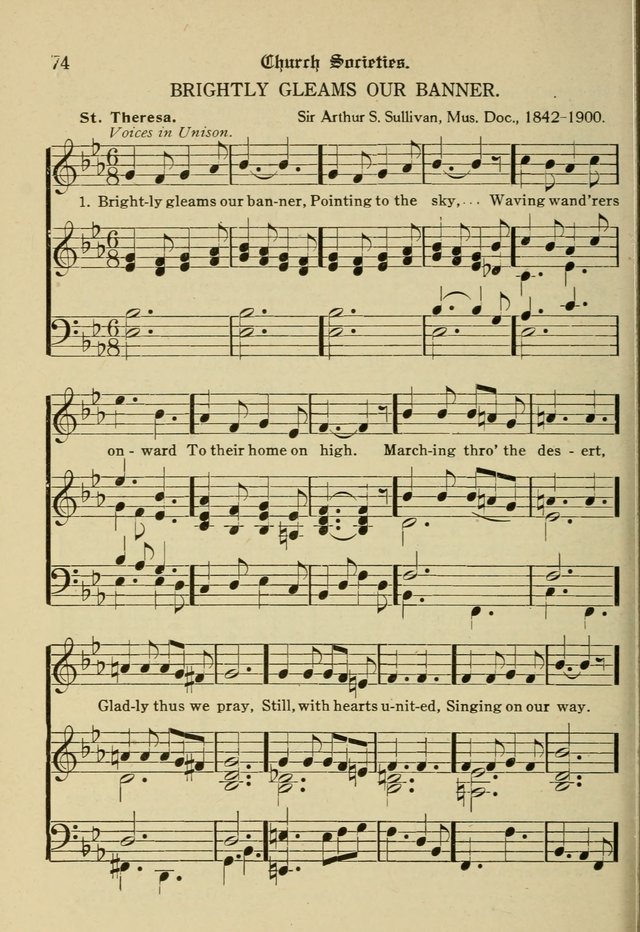 Sacred Songs: for use in inner mission work and church societies page 74