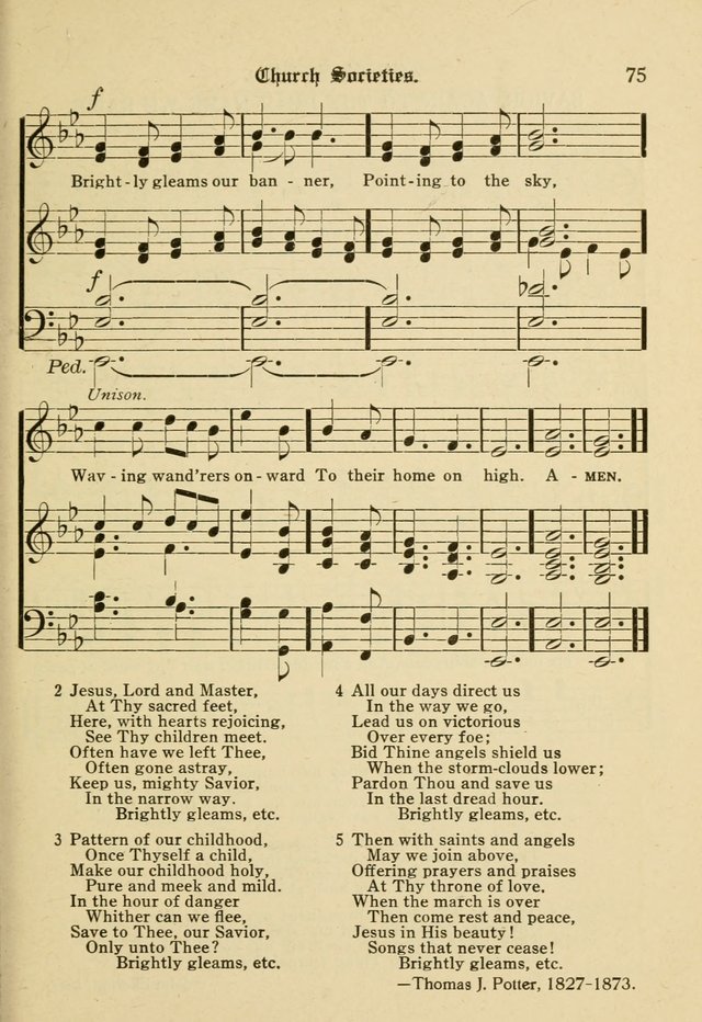 Sacred Songs: for use in inner mission work and church societies page 75