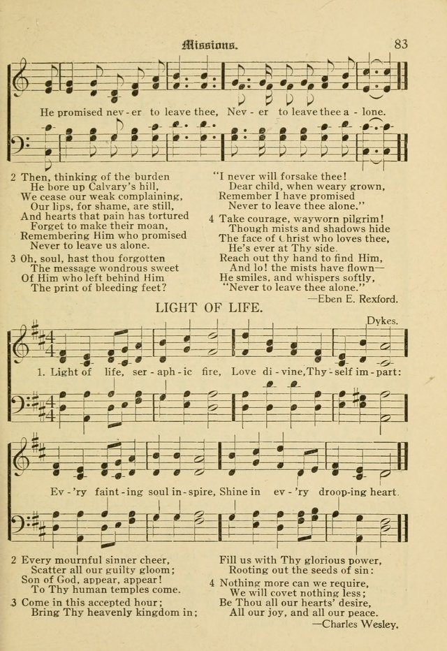 Sacred Songs: for use in inner mission work and church societies page 83