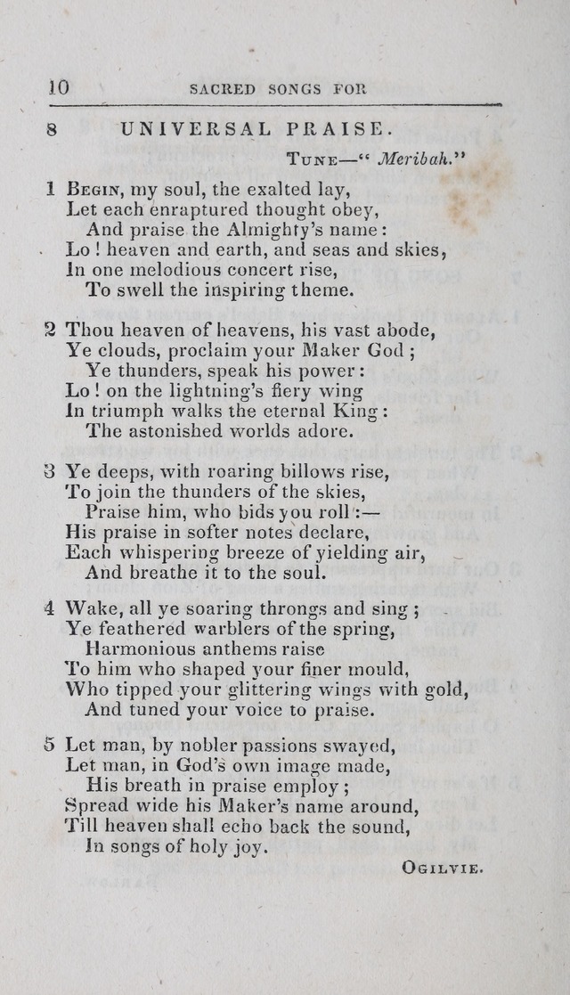 A Selection of Sacred Songs: for the use of schools and academies page 10