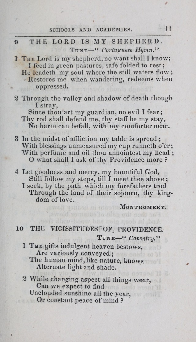 A Selection of Sacred Songs: for the use of schools and academies page 11