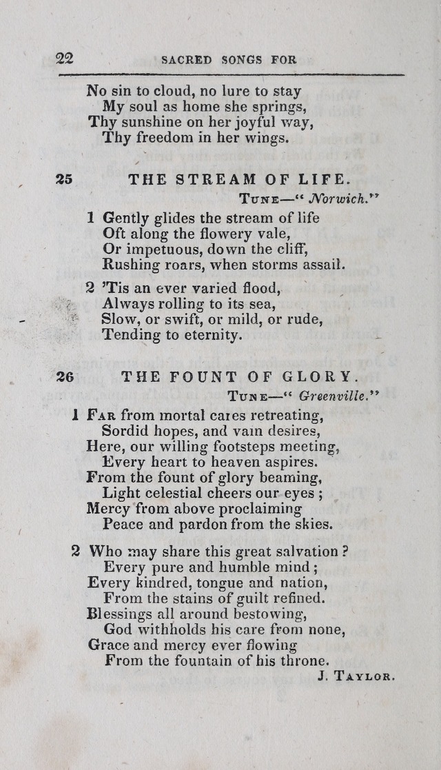 A Selection of Sacred Songs: for the use of schools and academies page 22