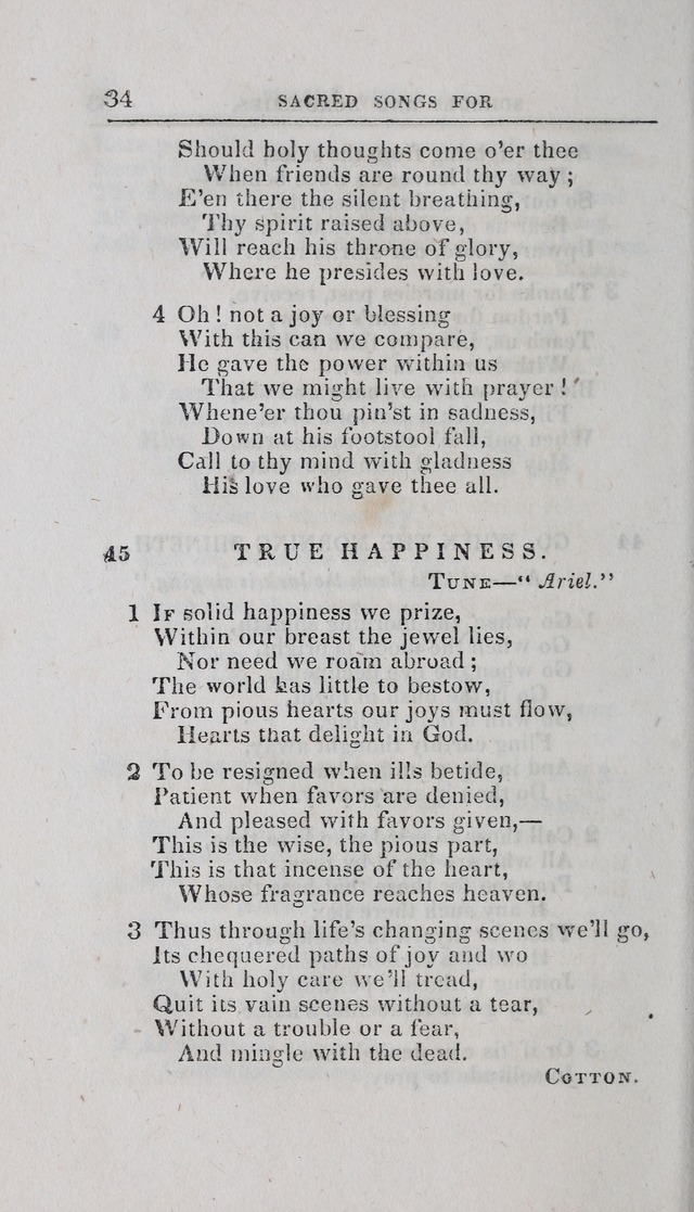 A Selection of Sacred Songs: for the use of schools and academies page 34