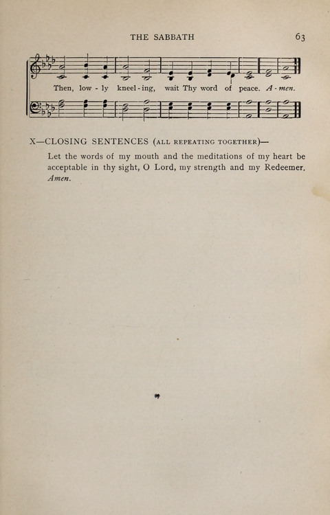 Scripture and Song in Worship: A service book for the Sunday School page 63