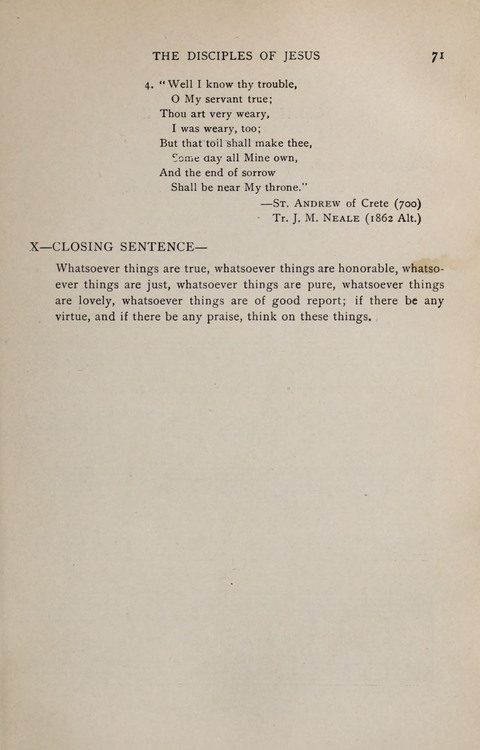 Scripture and Song in Worship: A service book for the Sunday School page 71